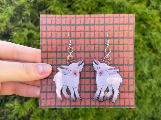 Lamb and Goat Acrylic Earrings