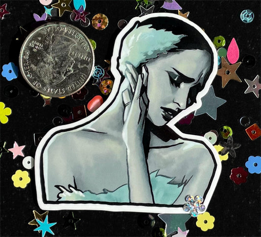 White Swan Sticker