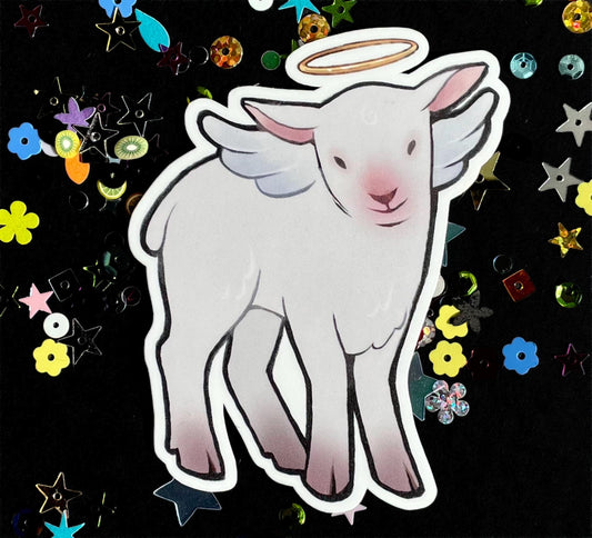 devil goat & angel lamb stickers