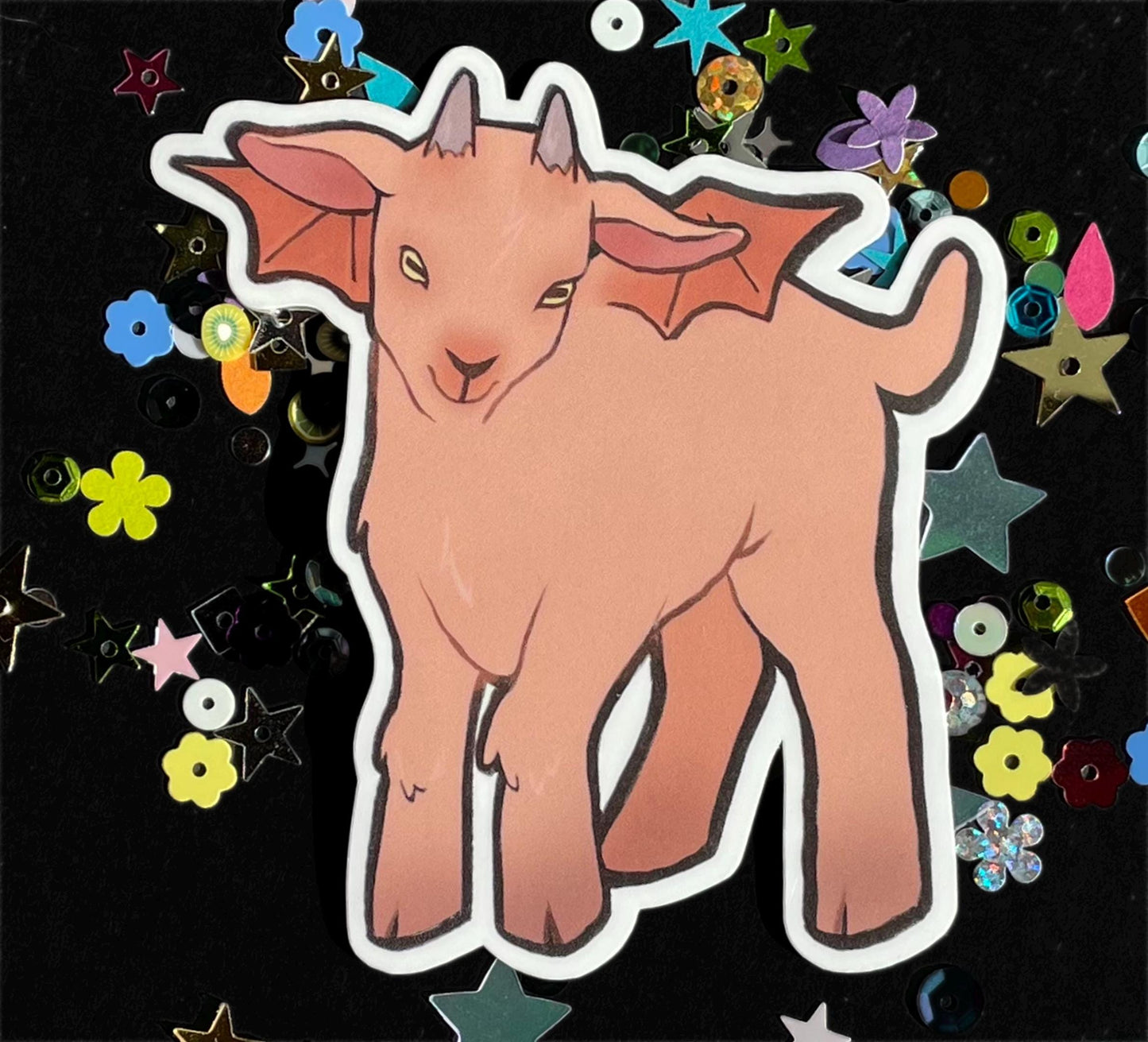 devil goat & angel lamb stickers