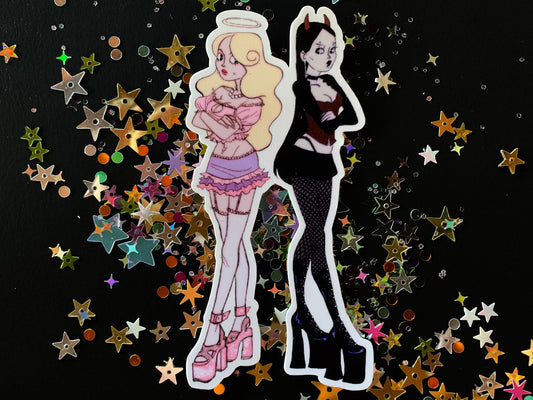 Angel and Devil Sticker