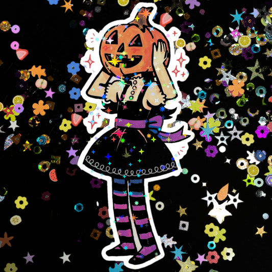 Jack O’lantern Girl Sticker