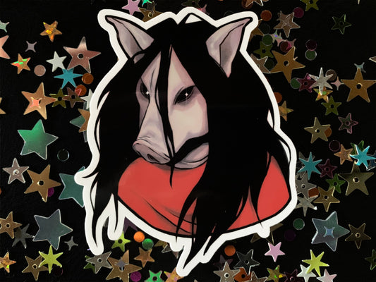 Amanda Pig Mask Sticker