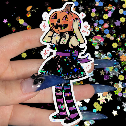 Jack O’lantern Girl Sticker