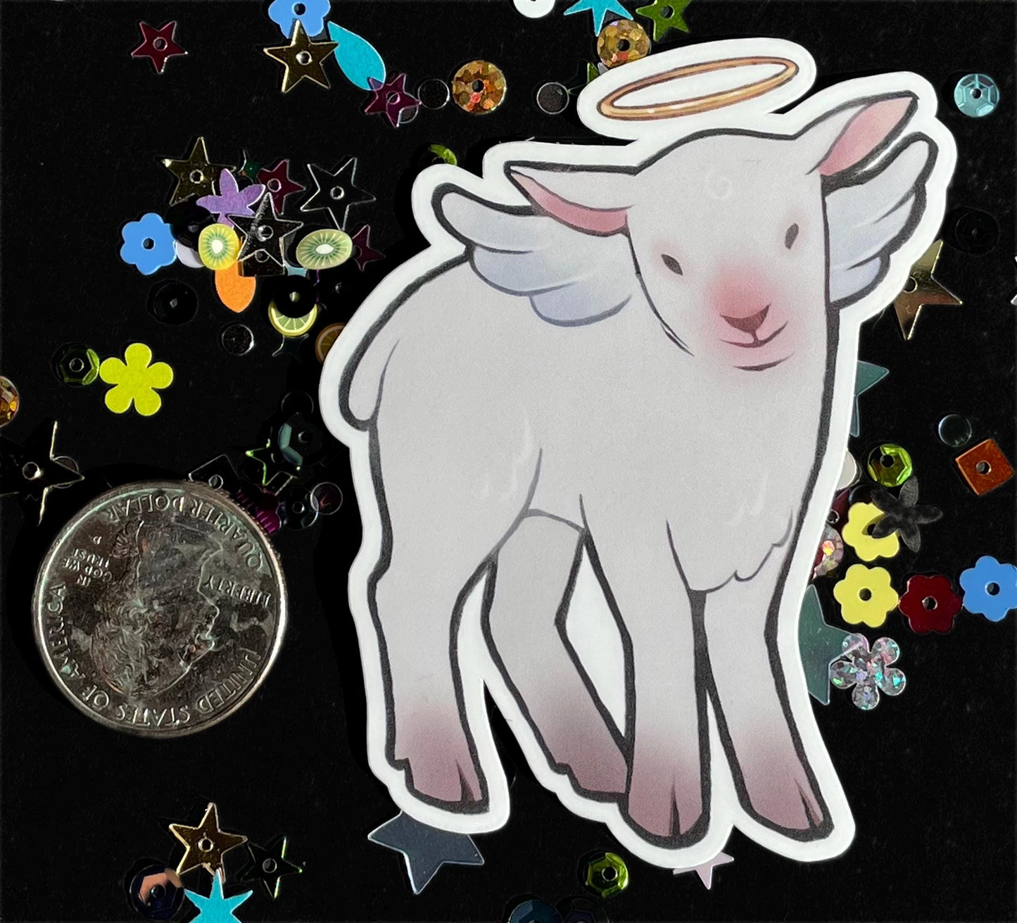 devil goat & angel lamb stickers