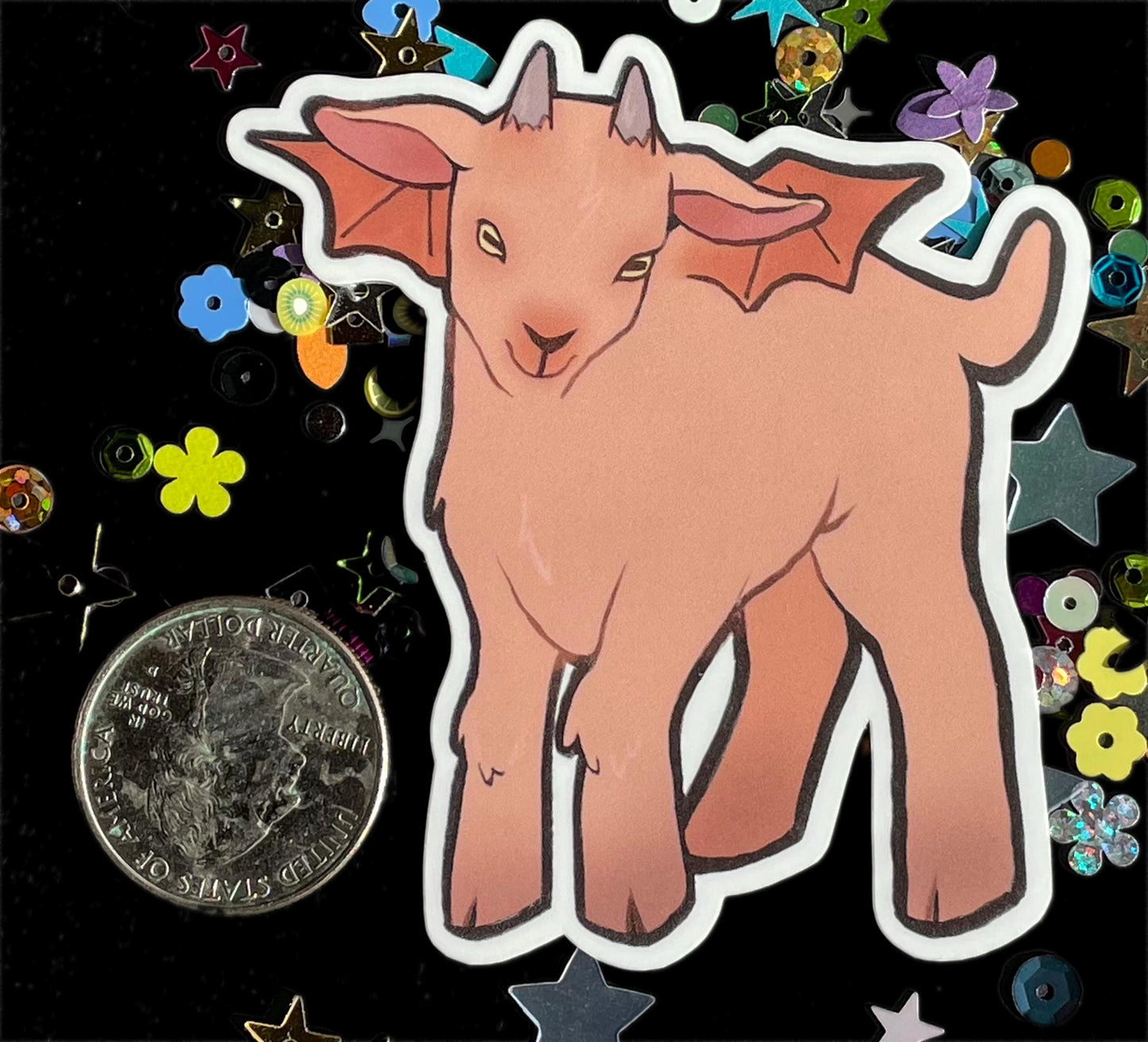 devil goat & angel lamb stickers